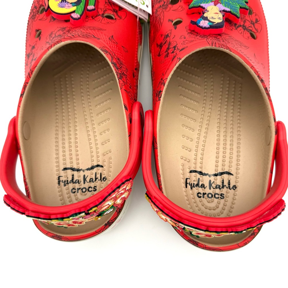 NWT New Frida Kahlo Classic Crocs Clogs Women's 12 Men's 10 Shoes Slides Sandals - Picture 6 of 7
